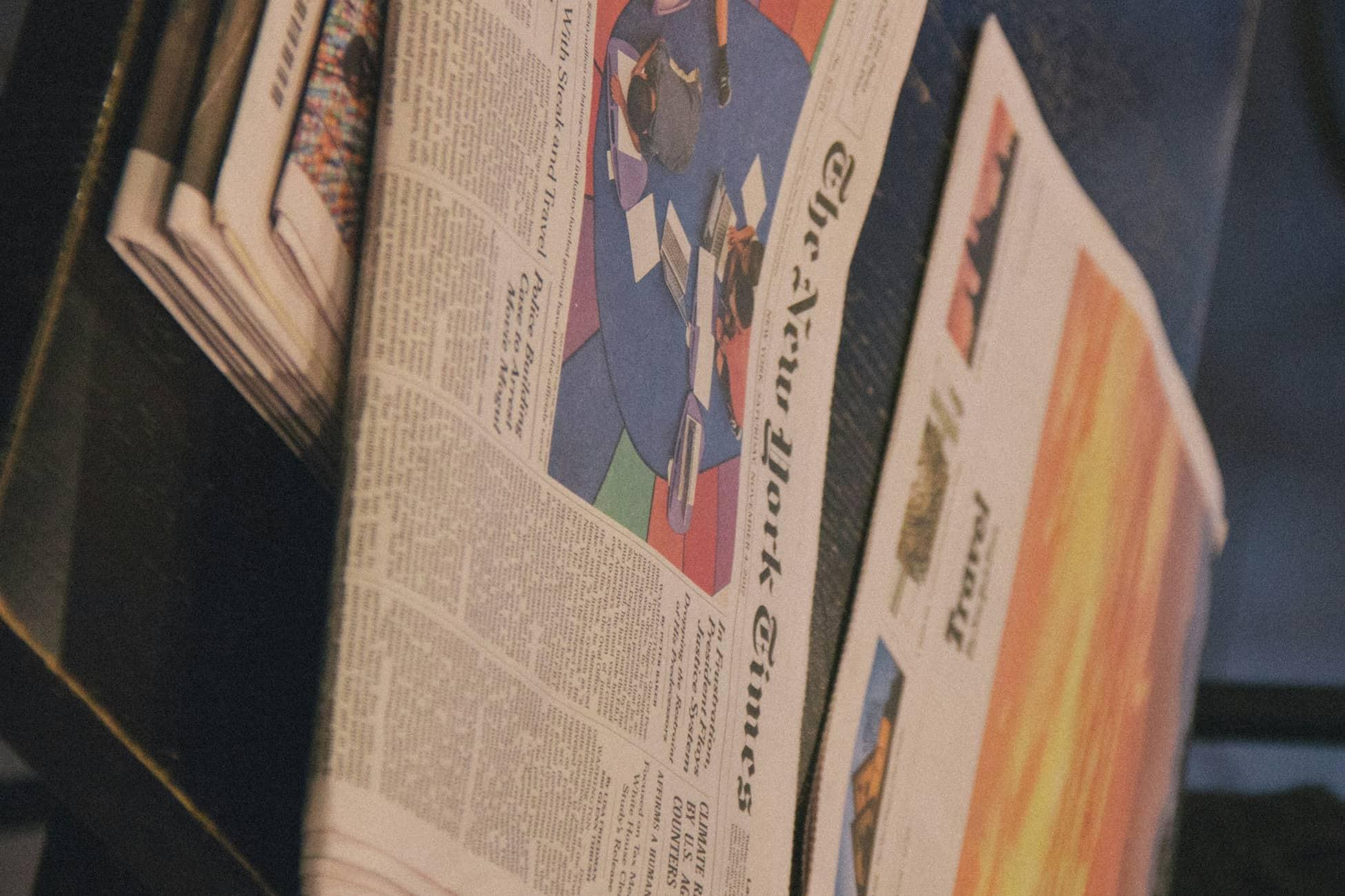 Overwhelming news headlines on screen