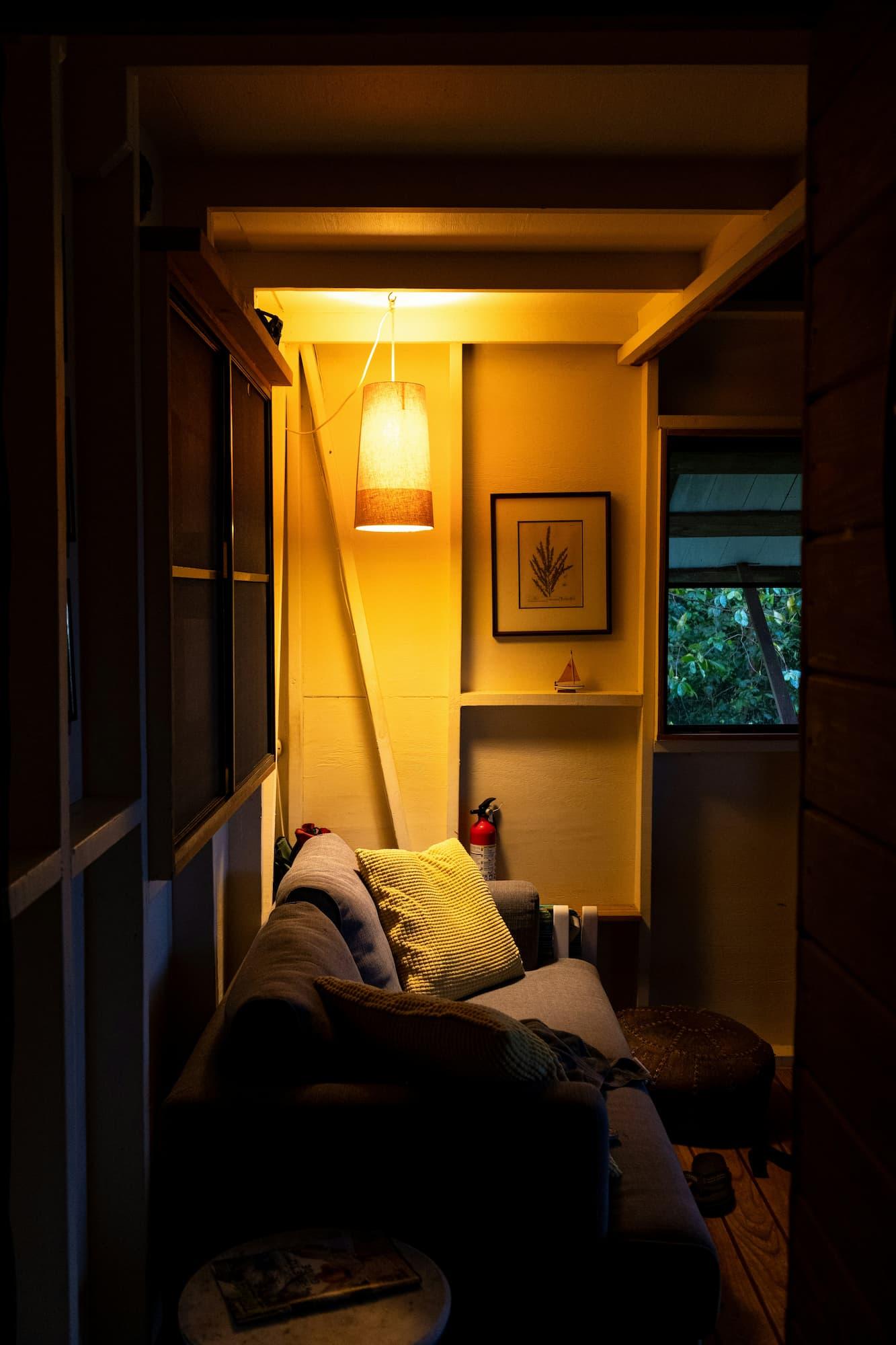 Exhausted person in bed